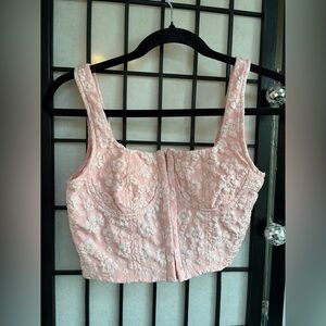 Wild Fable Pink Floral Crop Top